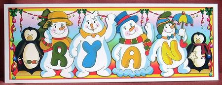 Snowmen Names Large DL - Ryan by Joyce Watson