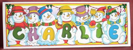 Snowmen Names Large DL - Charlie by Joyce Watson