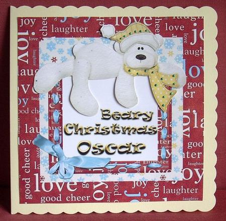 Beary Christmas Oscar with Decoupage by Joyce Watson