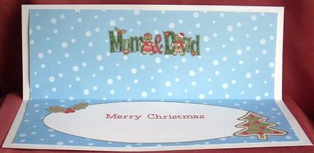 Gingerbread Couple Mum & Dad Large Dl Insert by Joyce Watson