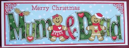 Gingerbread Couple Mum & Dad Large Dl by Joyce Watson