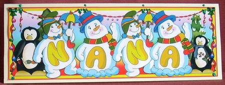 Snowmen Names Large Dl - Nana by Joyce Watson