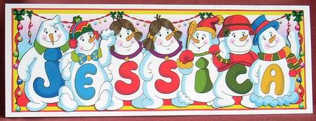 Snowmen Names Large Dl - Jessica by Joyce Watson