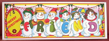 Snowmen Names Large Dl - Friend by Joyce Watson
