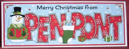 Merry Christmas from Penpont Large Dl by Joyce Watson