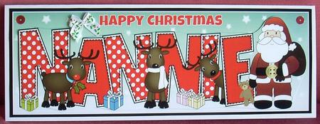 Santa and His Reindeers Nannie Large Dl by Joyce Watson