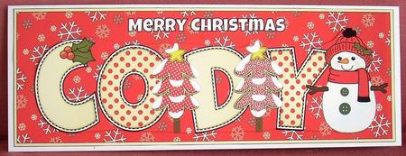 Cute Snowman Cody Large Dl by Joyce Watson