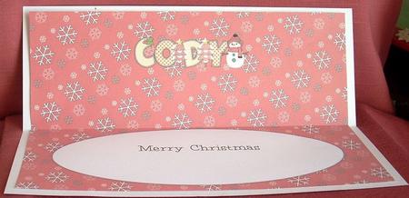 Cute Snowman Cody Large Dl Insert by Joyce Watson