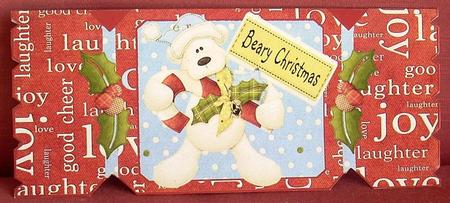 Beary Christmas Cracker Card by Joyce Watson
