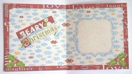 Beary Christmas Insert for Square Card by Joyce Watson