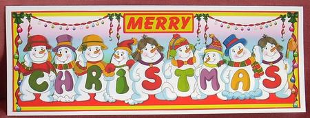 Snowmen Names Large DL - Merry Christmas by Joyce Watson