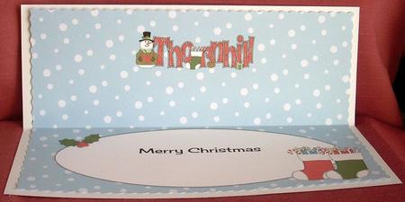 Merry Christmas from Thornhill Snowman Large Dl 2 Insert by Joyce Watson