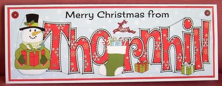 Merry Christmas from Thornhill Snowman Large Dl 2 by Joyce Watson