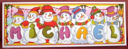 Snowmen Names Large Dl - Michael by Joyce Watson