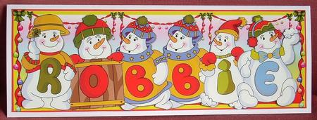 Snowmen Names Large Dl - Robbie by Joyce Watson