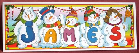 Snowmen Names Large Dl - James by Joyce Watson