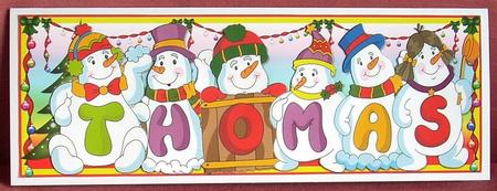 Snowmen Names Large Dl - Thomas by Joyce Watson