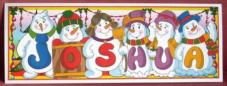 Snowmen Names Large Dl - Joshua by Joyce Watson
