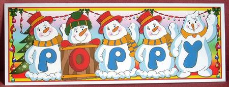Snowmen Names Large Dl - Poppy by Joyce Watson