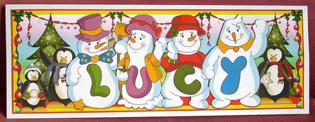 Snowmen Names Large Dl - Lucy by Joyce Watson