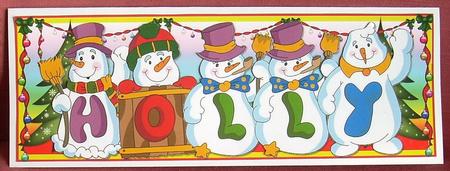 Snowmen Names Large Dl - Holly by Joyce Watson