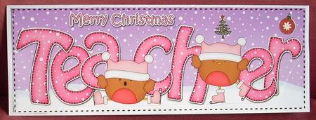 Large Dl Xmas Teacher Bobbin Robin 3D Decoupage by Joyce Watson