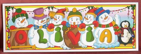 Snowmen Names Large DL - Olivia by Joyce Watson