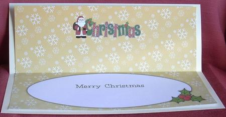 Santa in Coat Christmas Large Dl 2 Insert by Joyce Watson
