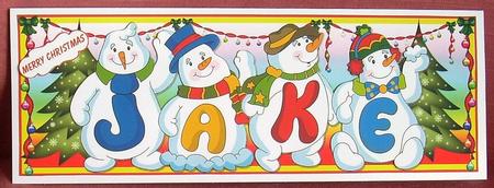 Snowmen Names Large Dl - Jake by Joyce Watson