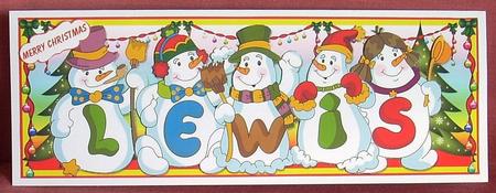 Snowmen Names Large Dl - Lewis by Joyce Watson