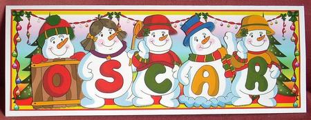 Snowmen Names Large Dl - Oscar by Joyce Watson