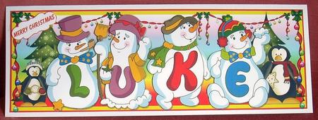 Snowmen Names Large Dl - Luke by Joyce Watson