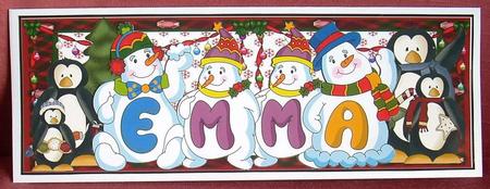 Snowmen Names Large Dl - Emma by Joyce Watson