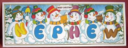 Snowmen Names Large Dl - Nephew by Joyce Watson