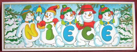 Snowmen Names Large Dl - Niece by Joyce Watson