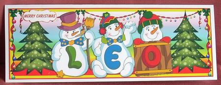 Snowmen Names Large Dl - Leo by Joyce Watson
