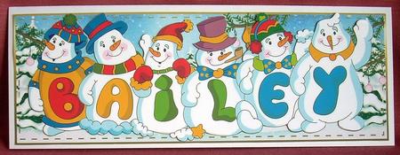 Snowmen Names Large Dl - Bailey by Joyce Watson
