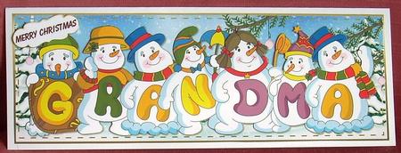Snowmen Names Large Dl - Grandma by Joyce Watson