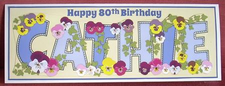Bright Flowers Cathie 80th Large Dl by Joyce Watson