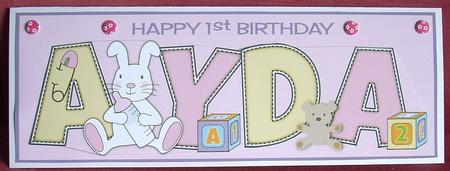 Cute Bunny with Baby Bottle Ayda 1st Large Dl by Joyce Watson