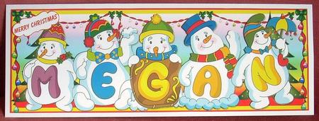 Snowmen Names Large Dl - Megan by Joyce Watson