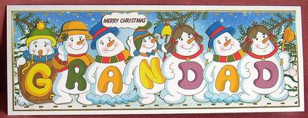 Snowmen Names Large Dl - Grandad by Joyce Watson