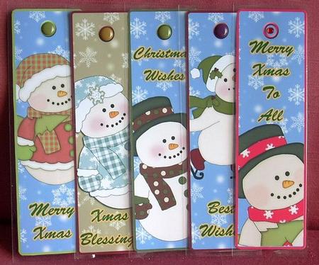 5 Beautiful Christmas Bookmarks #5 by Joyce Watson