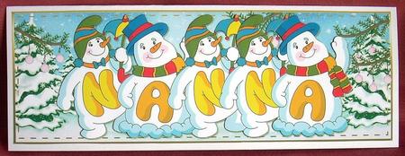 Snowmen Names Large Dl - Nanna by Joyce Watson