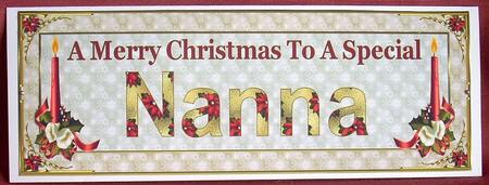 Nanna Large Dl Christmas Card Front by Joyce Watson