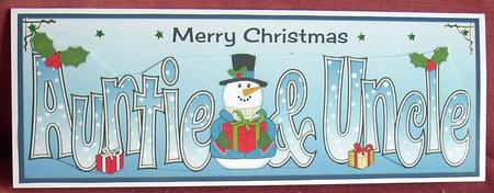 Snowman in Jacket Auntie & Uncle Large Dl by Joyce Watson