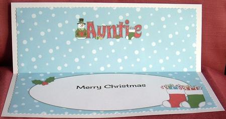 Snowman in Jacket Auntie Large Dl Insert by Joyce Watson