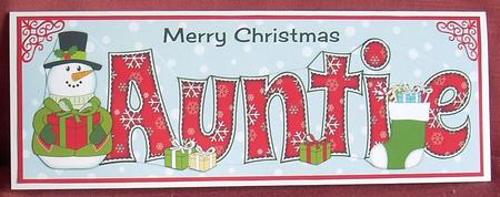 Snowman in Jacket Auntie Large Dl by Joyce Watson