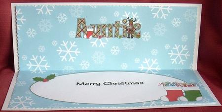 Scottish Rudolf the Reindeer Auntie Large Dl Insert by Joyce Watson