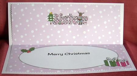 Scottish Rudolf the Reindeer Sister Large Dl Insert by Joyce Watson